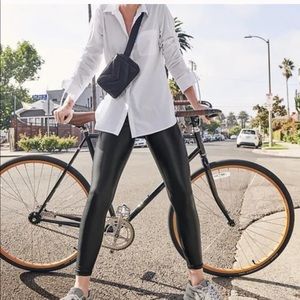 ATHLETA All Over Gleam Tight Faux Leather Leggings